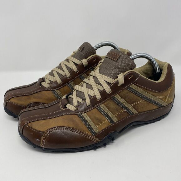 Skechers Men 10 Urban Track 60449 Brown Leather Oxford Casual Shoe VTG Y2K Retro main image 10